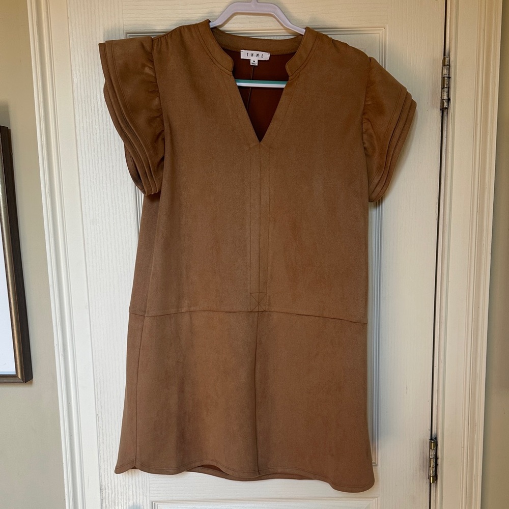 THML Asymmetrical Dress in Brown